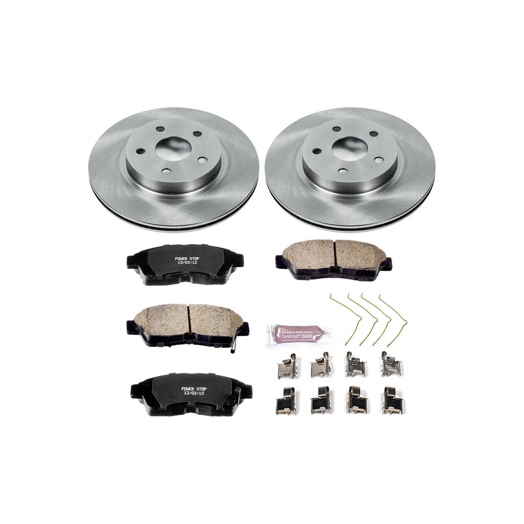 PowerStop KOE3163 - OE Stock Replacement Brake Pad and Rotor Kit