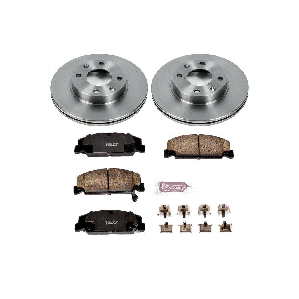 PowerStop KOE398 - OE Stock Replacement Brake Pad and Rotor Kit