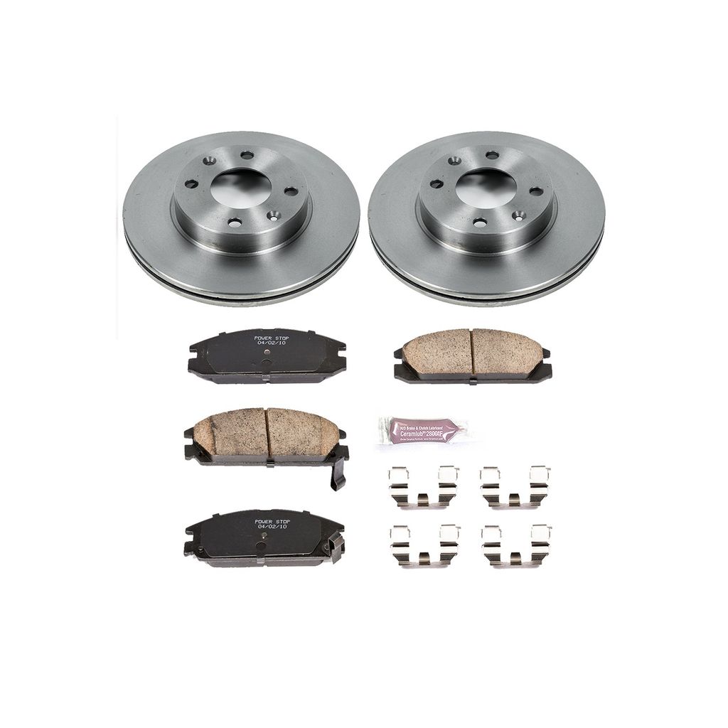 PowerStop KOE400 - OE Stock Replacement Brake Pad and Rotor Kit