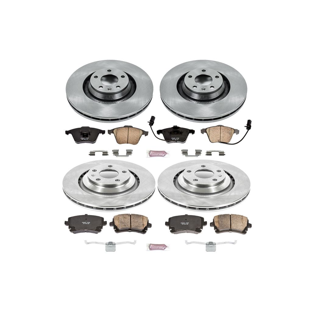 PowerStop KOE4013 - OE Stock Replacement Brake Pad and Rotor Kit