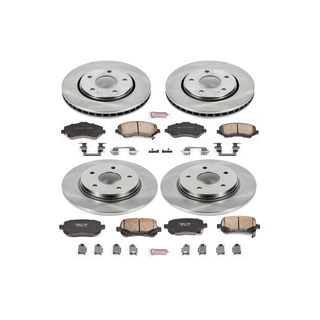 PowerStop KOE4015 - OE Stock Replacement Brake Pad and Rotor Kit