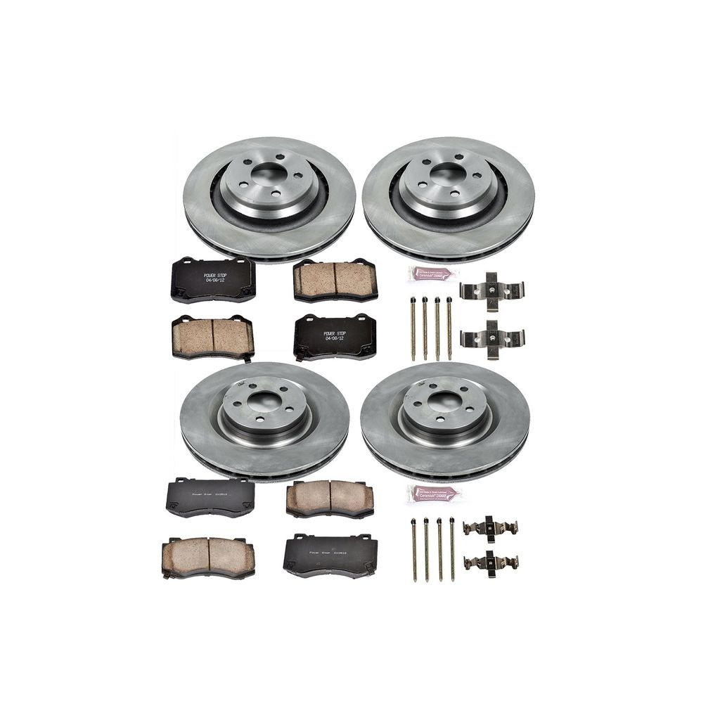 PowerStop KOE4023 - OE Stock Replacement Brake Pad and Rotor Kit