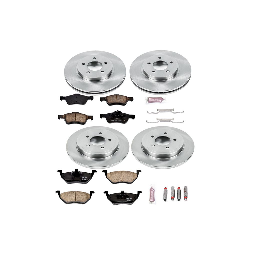 PowerStop KOE4024 - OE Stock Replacement Brake Pad and Rotor Kit