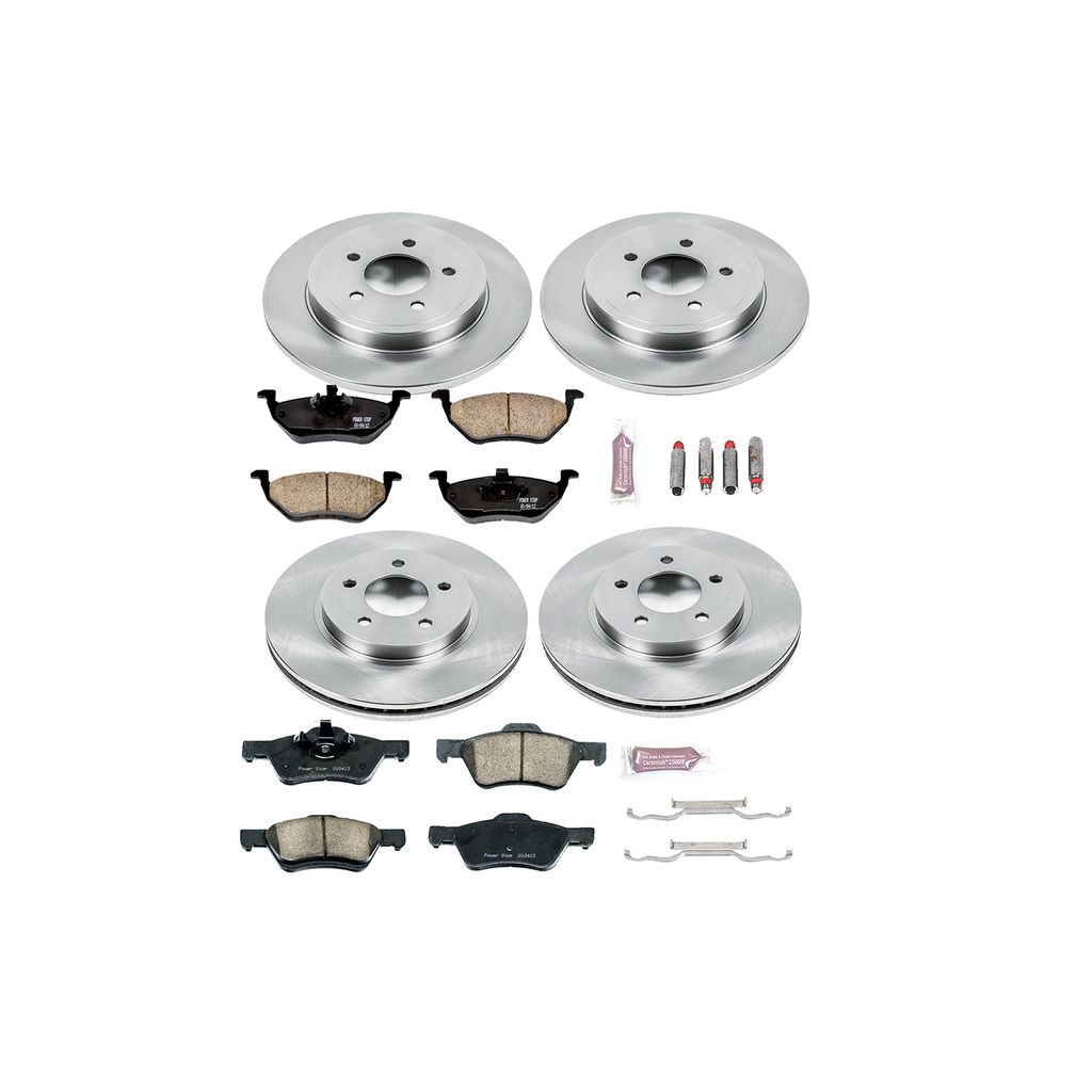 PowerStop KOE4025 - OE Stock Replacement Brake Pad and Rotor Kit