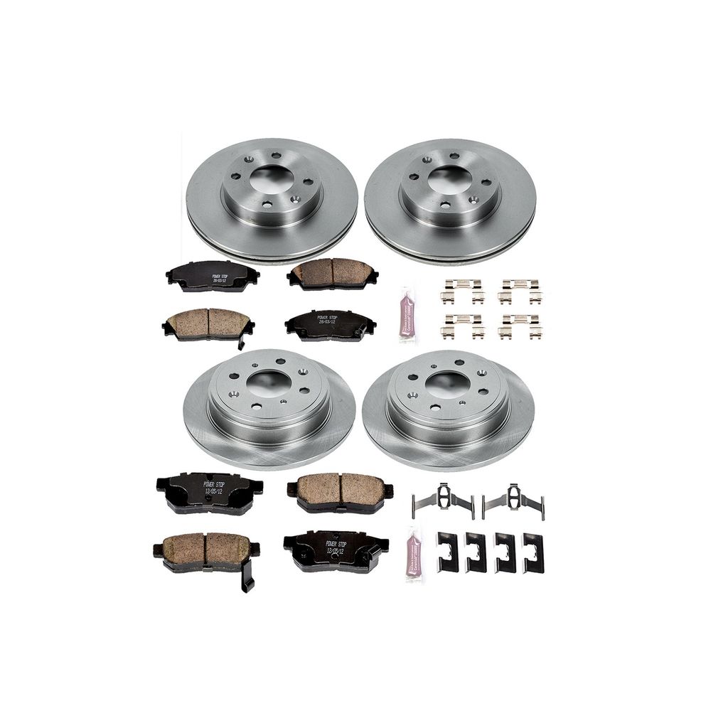 PowerStop KOE403 - OE Stock Replacement Brake Pad and Rotor Kit