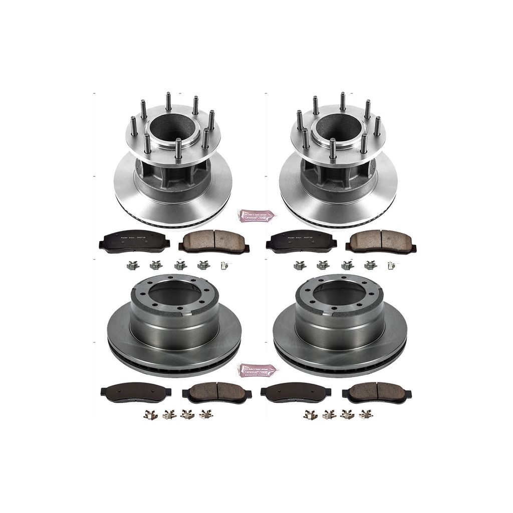 PowerStop KOE4032 - OE Stock Replacement Brake Pad and Rotor Kit