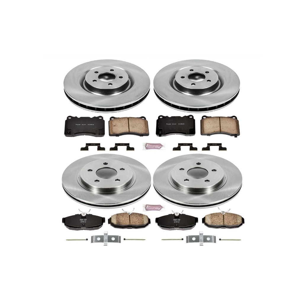 PowerStop KOE4042 - OE Stock Replacement Brake Pad and Rotor Kit