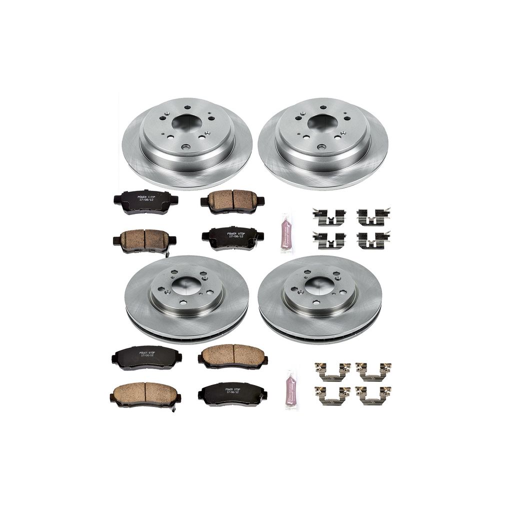 PowerStop KOE4044 - OE Stock Replacement Brake Pad and Rotor Kit