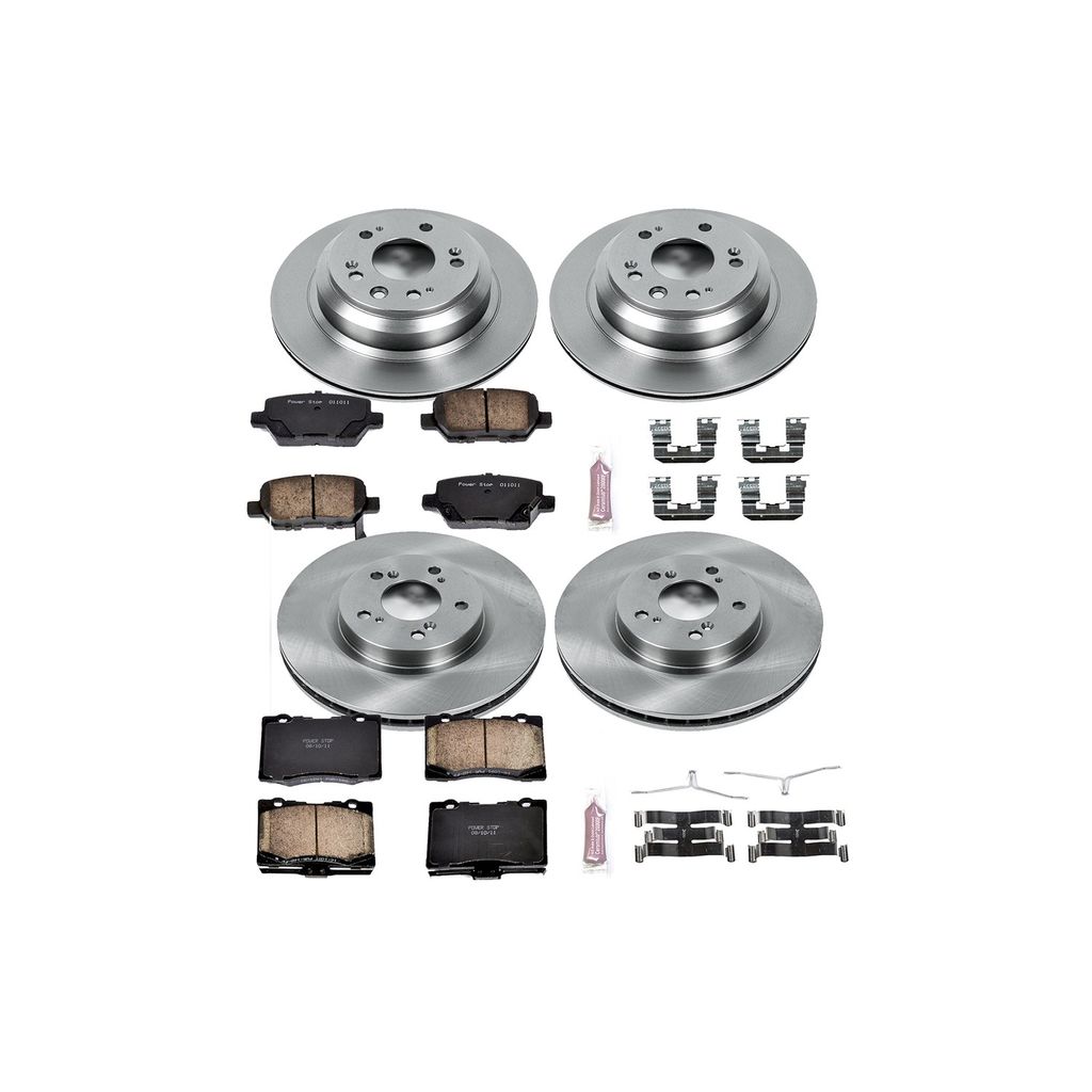 PowerStop KOE4045 - OE Stock Replacement Brake Pad and Rotor Kit