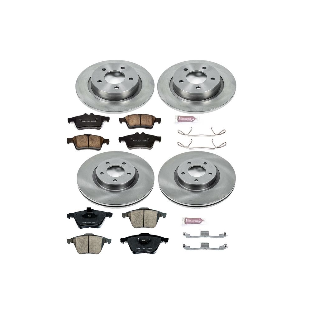 PowerStop KOE4056 - OE Stock Replacement Brake Pad and Rotor Kit