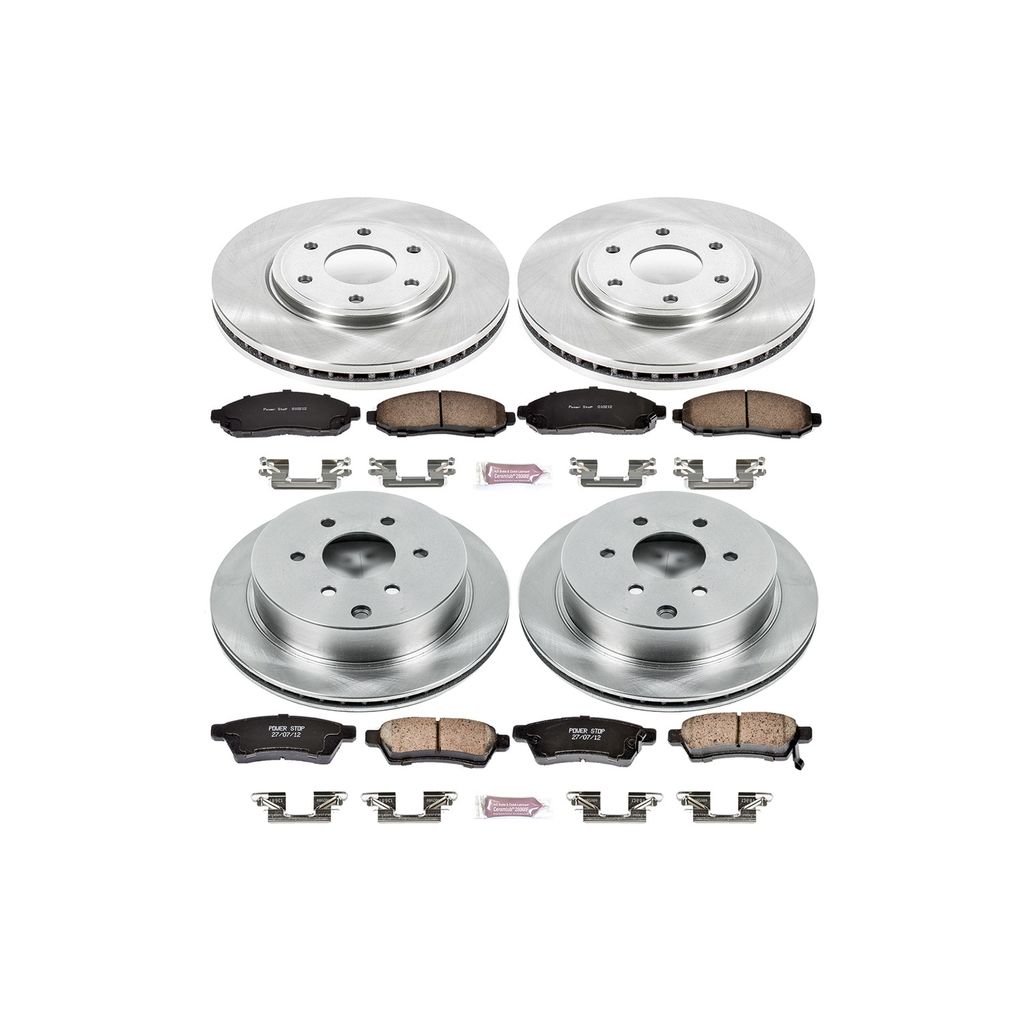 PowerStop KOE4063 - OE Stock Replacement Brake Pad and Rotor Kit