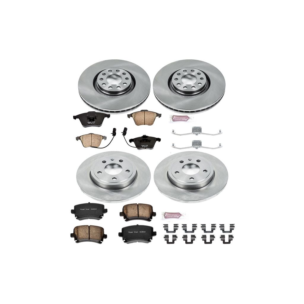 PowerStop KOE4065 - OE Stock Replacement Brake Pad and Rotor Kit