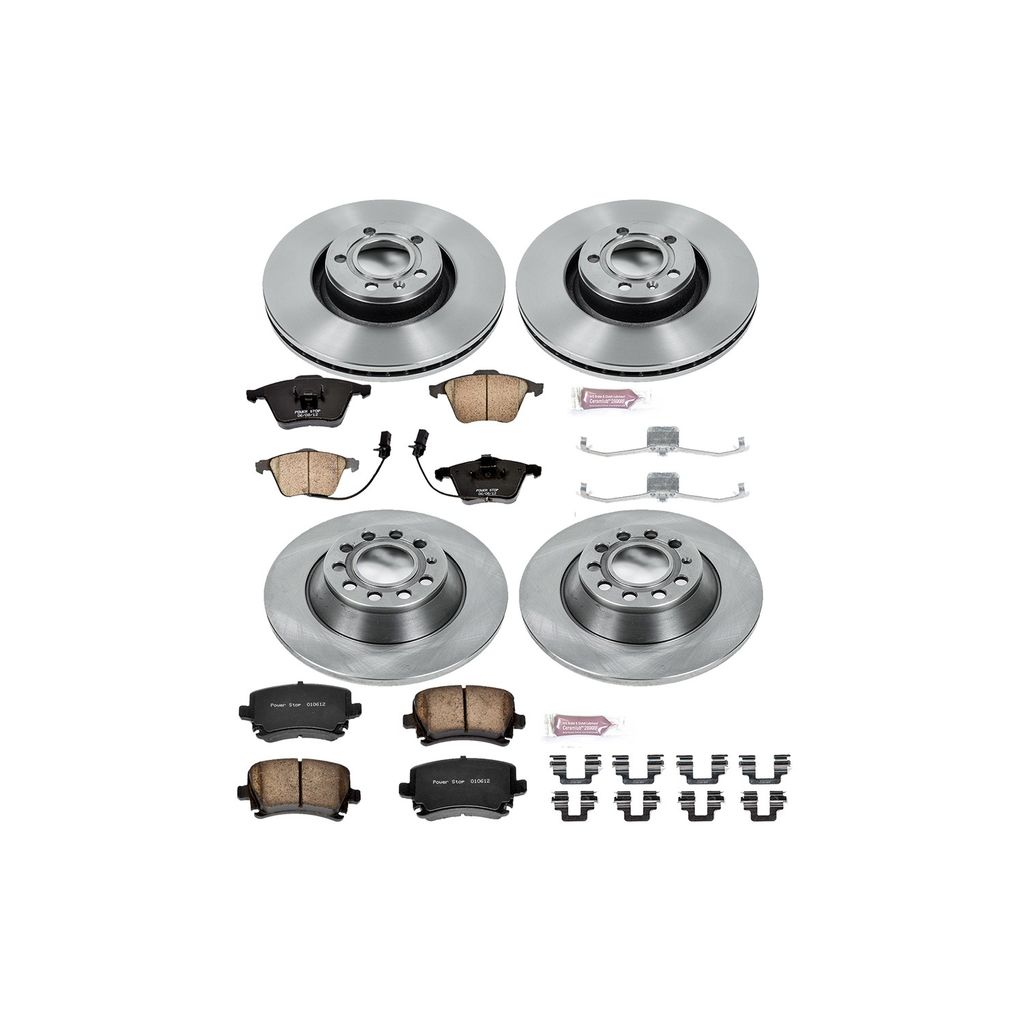 PowerStop KOE4066 - OE Stock Replacement Brake Pad and Rotor Kit