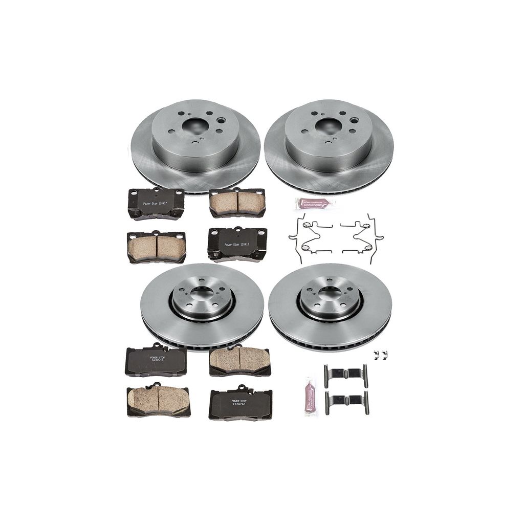 PowerStop KOE4070 - OE Stock Replacement Brake Pad and Rotor Kit