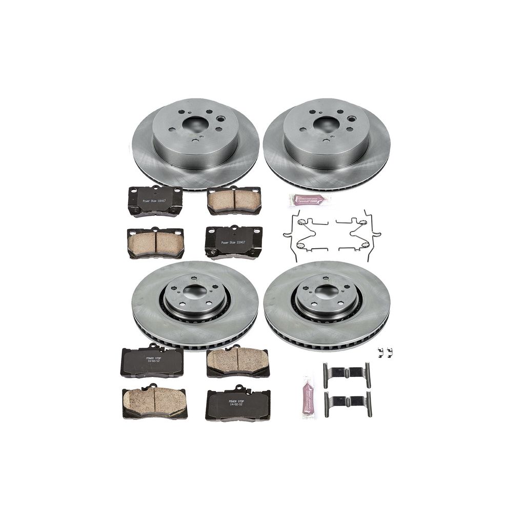 PowerStop KOE4071 - OE Stock Replacement Brake Pad and Rotor Kit