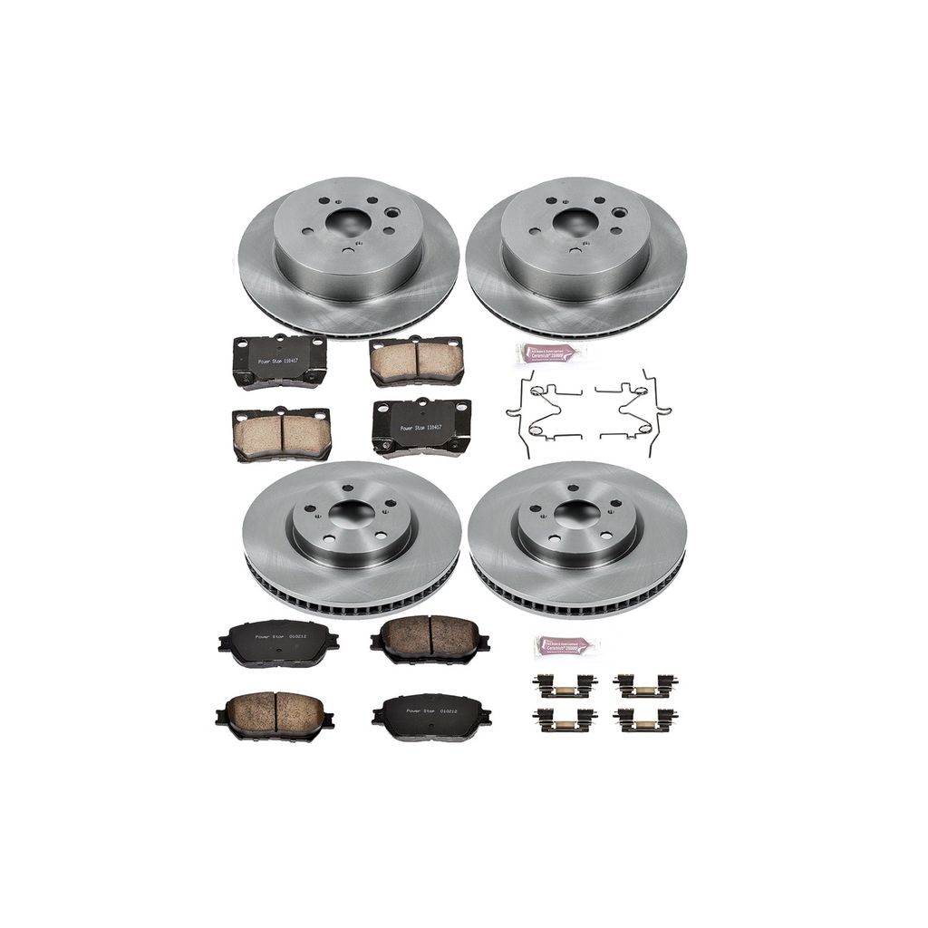 PowerStop KOE4072 - OE Stock Replacement Brake Pad and Rotor Kit