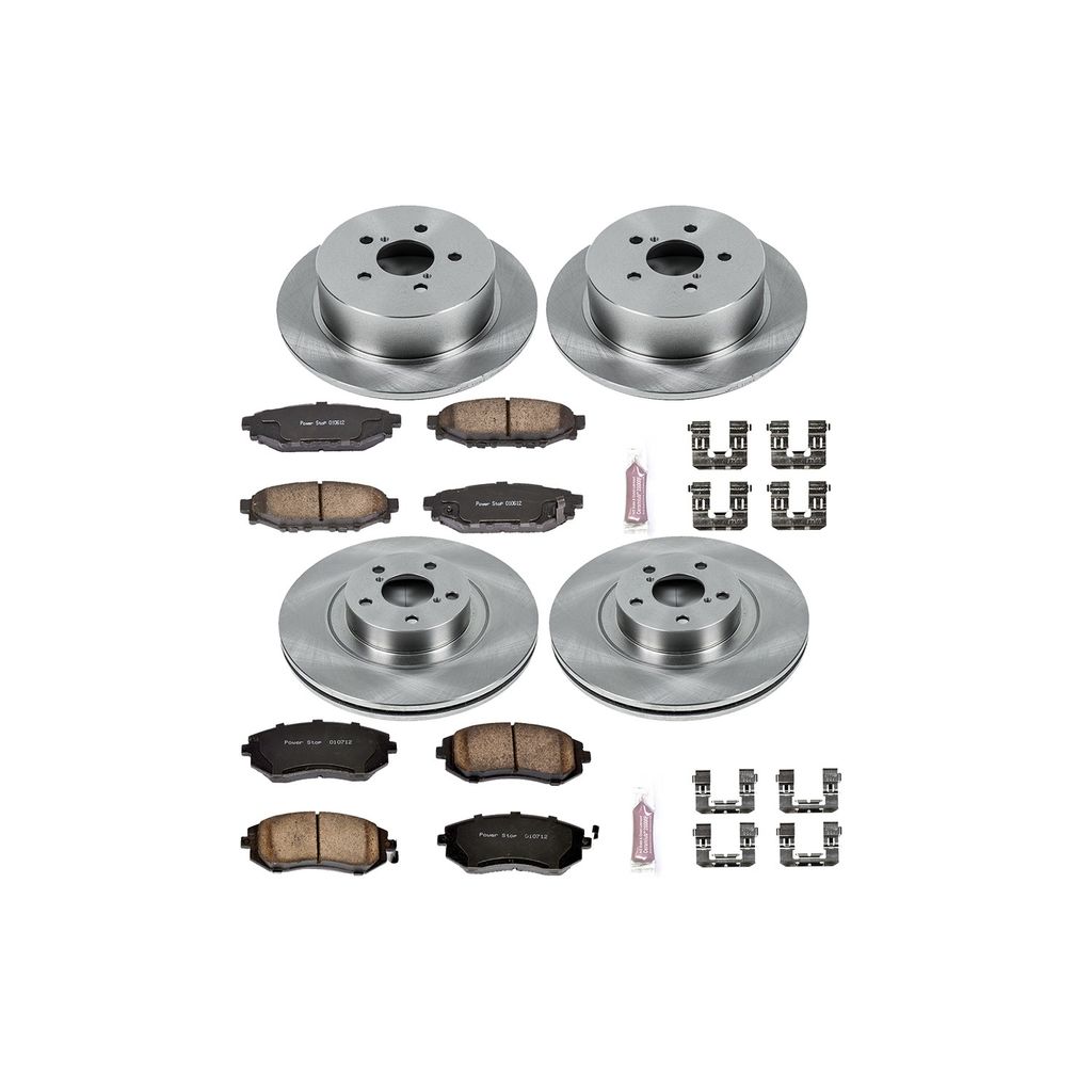 PowerStop KOE4079 - OE Stock Replacement Brake Pad and Rotor Kit