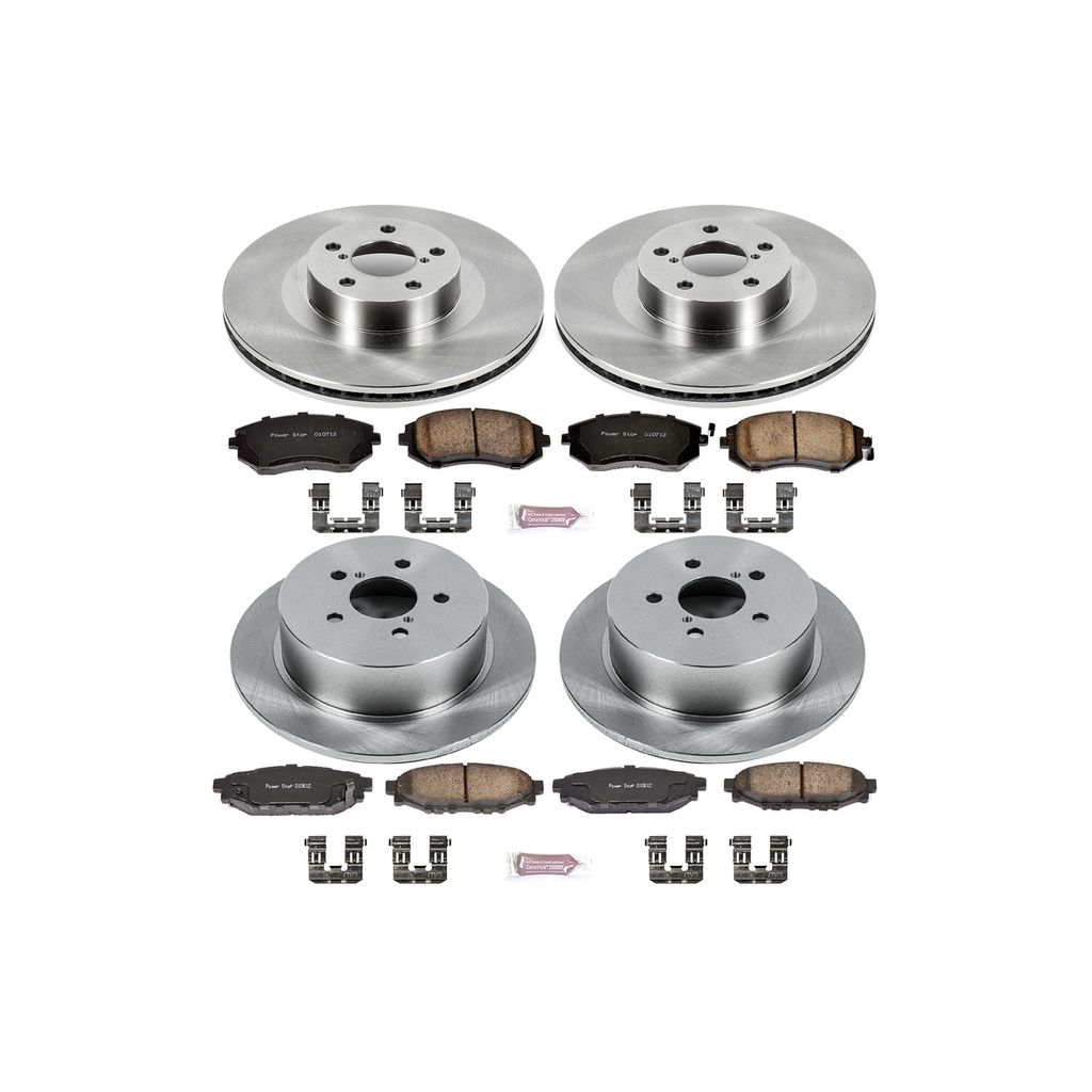 PowerStop KOE4081 - OE Stock Replacement Brake Pad and Rotor Kit