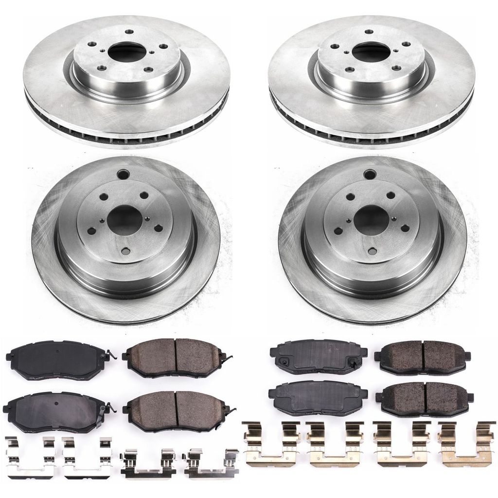 PowerStop KOE4088 - OE Stock Replacement Brake Pad and Rotor Kit
