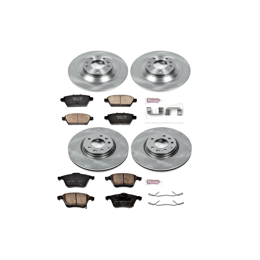 PowerStop KOE4092 - OE Stock Replacement Brake Pad and Rotor Kit