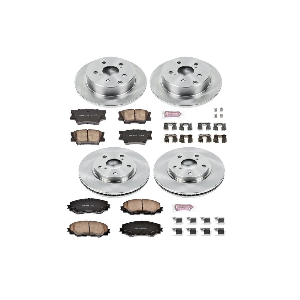 PowerStop KOE4100 - OE Stock Replacement Brake Pad and Rotor Kit