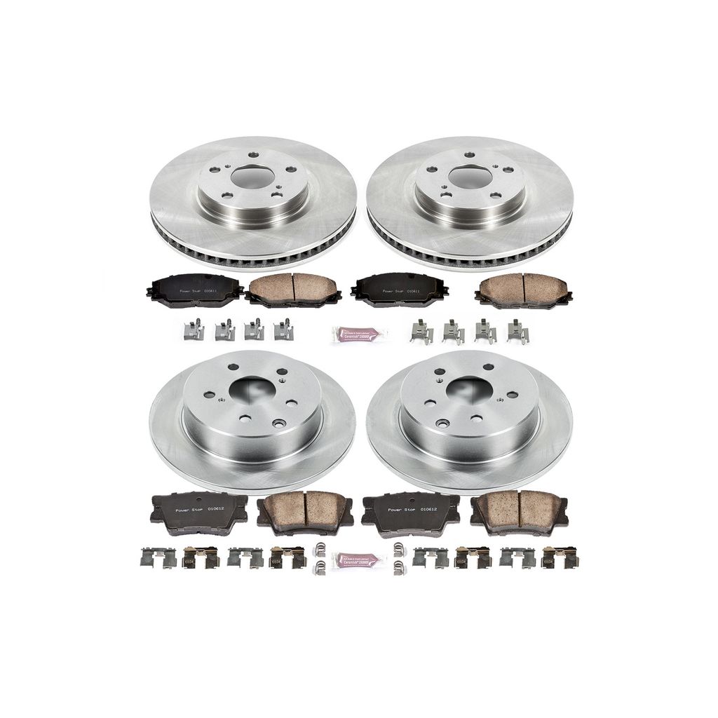 PowerStop KOE4101 - OE Stock Replacement Brake Pad and Rotor Kit
