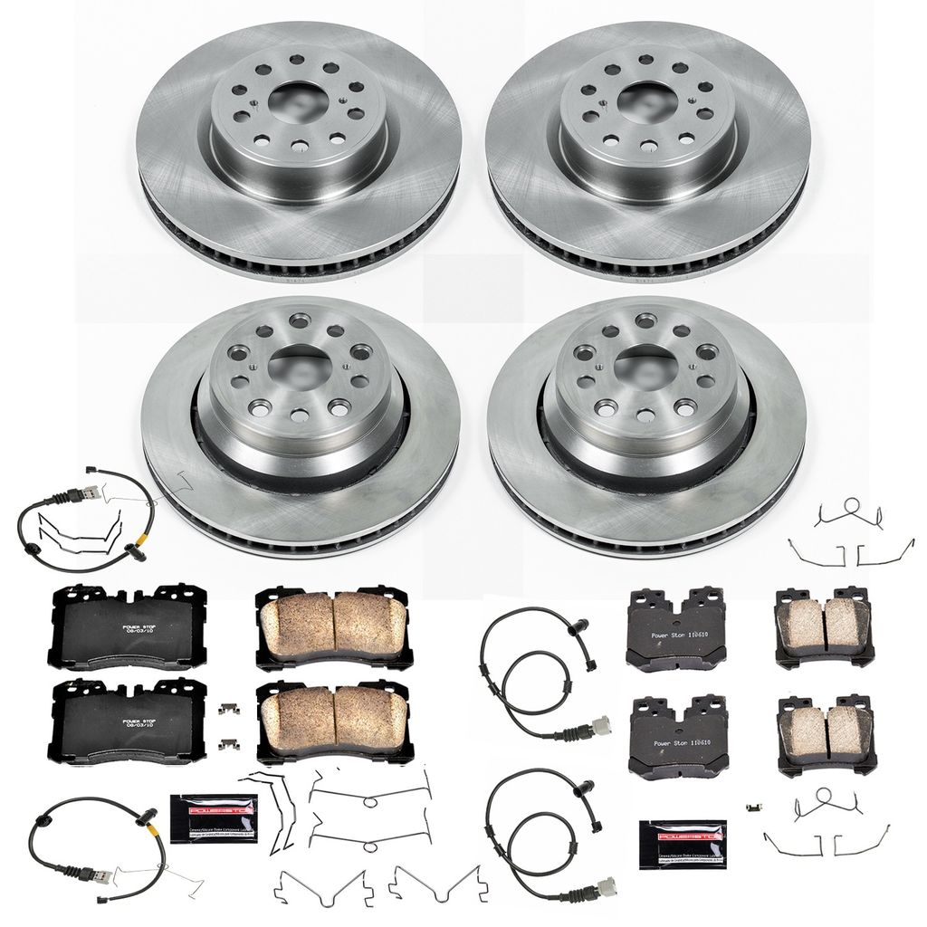 PowerStop KOE4111 - OE Stock Replacement Brake Pad and Rotor Kit