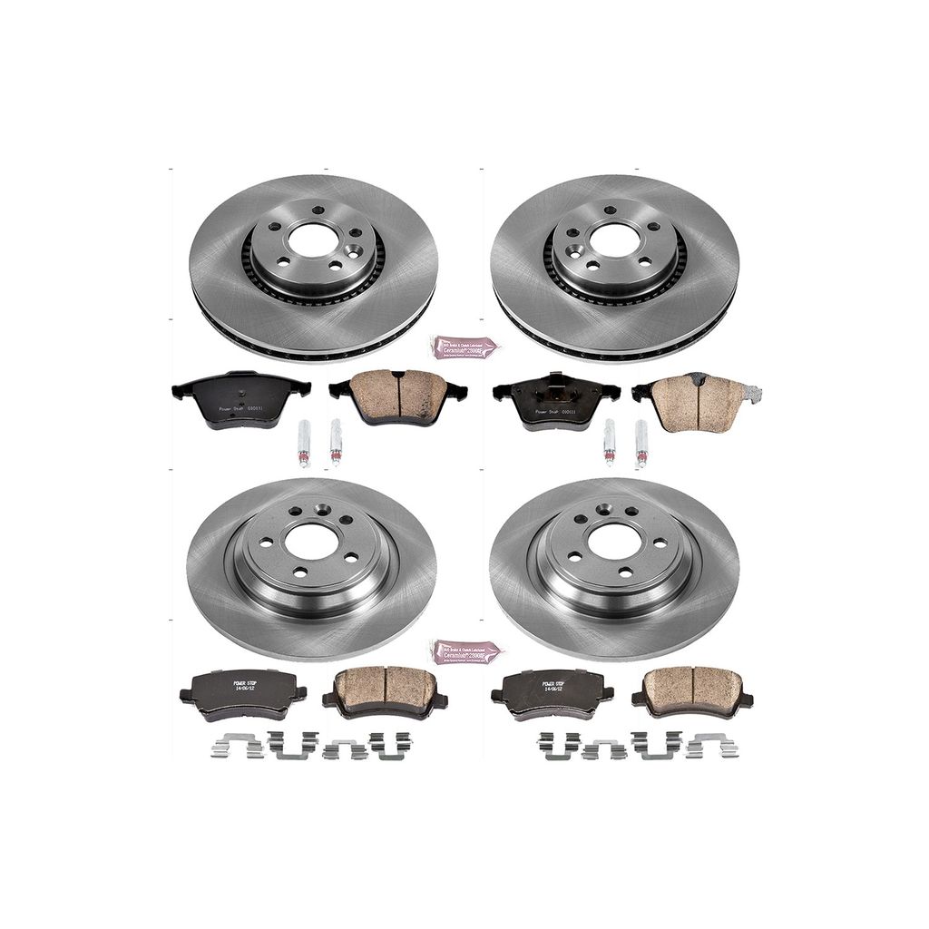 PowerStop KOE4121 - OE Stock Replacement Brake Pad and Rotor Kit