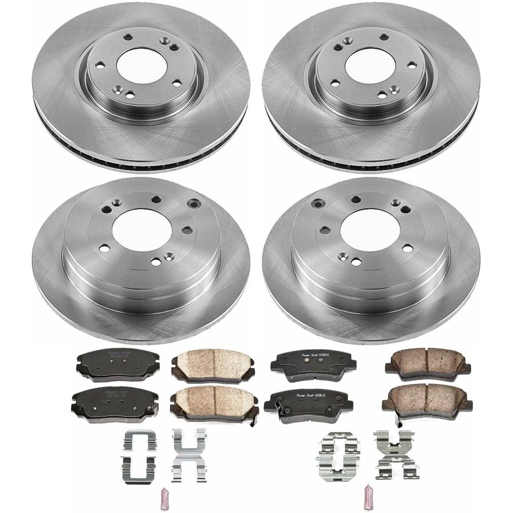 PowerStop KOE4127 - OE Stock Replacement Brake Pad and Rotor Kit