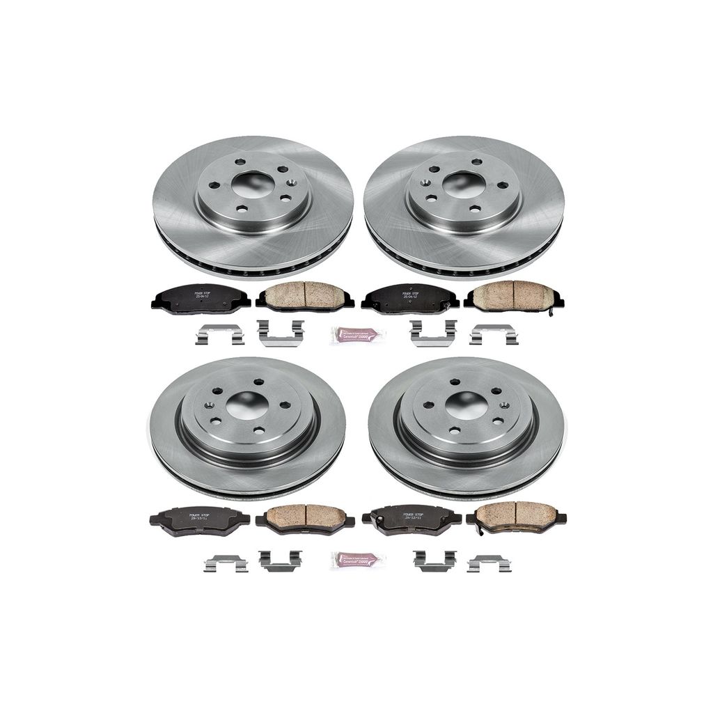 PowerStop KOE4134 - OE Stock Replacement Brake Pad and Rotor Kit