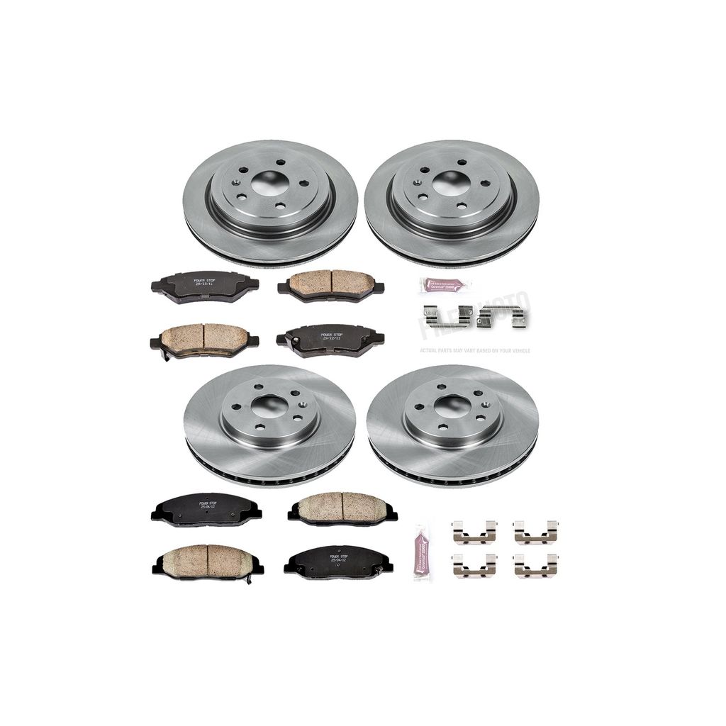 PowerStop KOE4135 - OE Stock Replacement Brake Pad and Rotor Kit
