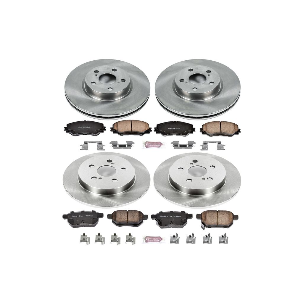 PowerStop KOE4140 - OE Stock Replacement Brake Pad and Rotor Kit