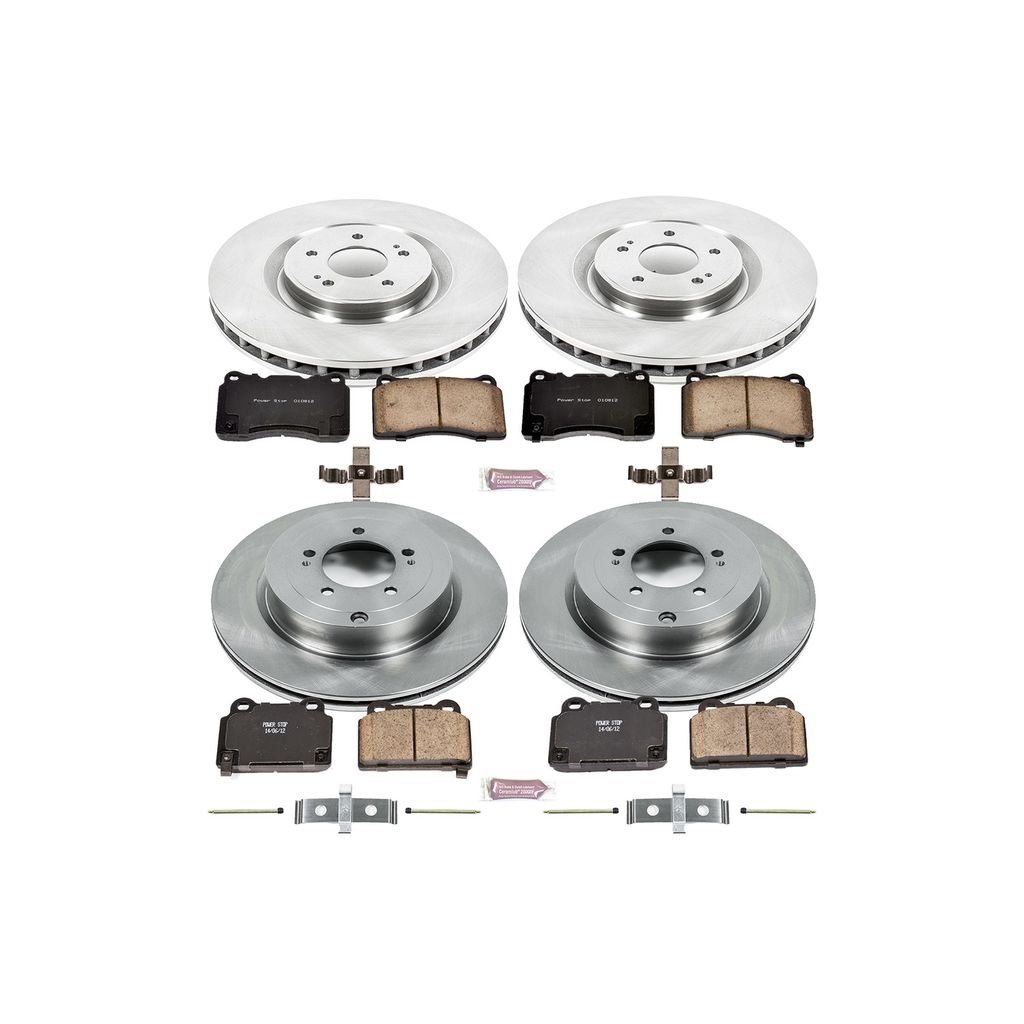 PowerStop KOE4145 - OE Stock Replacement Brake Pad and Rotor Kit