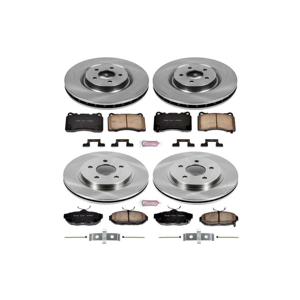 PowerStop KOE4148 - OE Stock Replacement Brake Pad and Rotor Kit