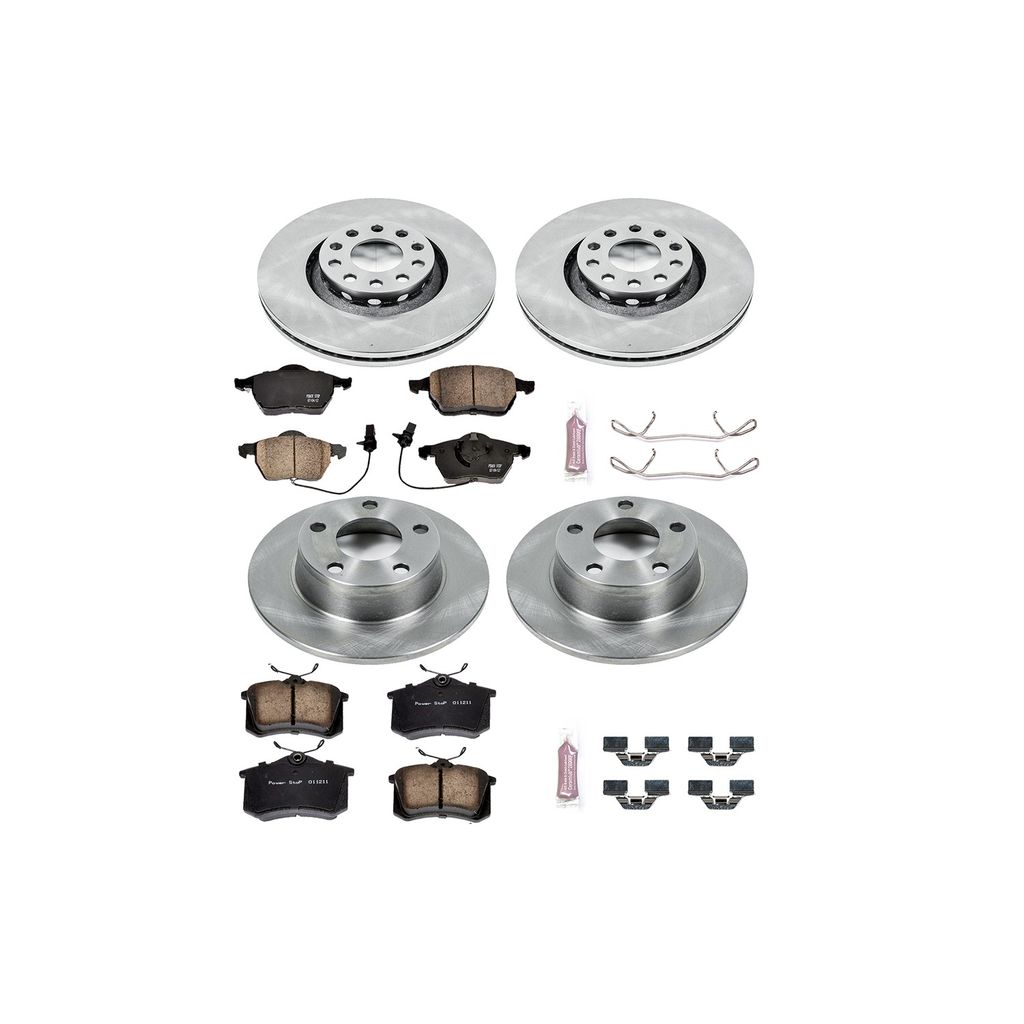 PowerStop KOE4197 - OE Stock Replacement Brake Pad and Rotor Kit
