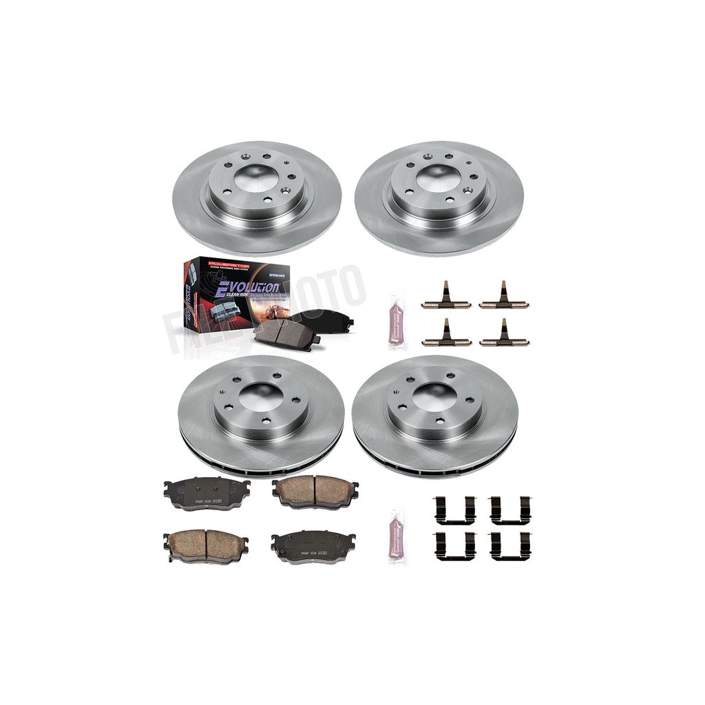 PowerStop KOE4312 - OE Stock Replacement Brake Pad and Rotor Kit