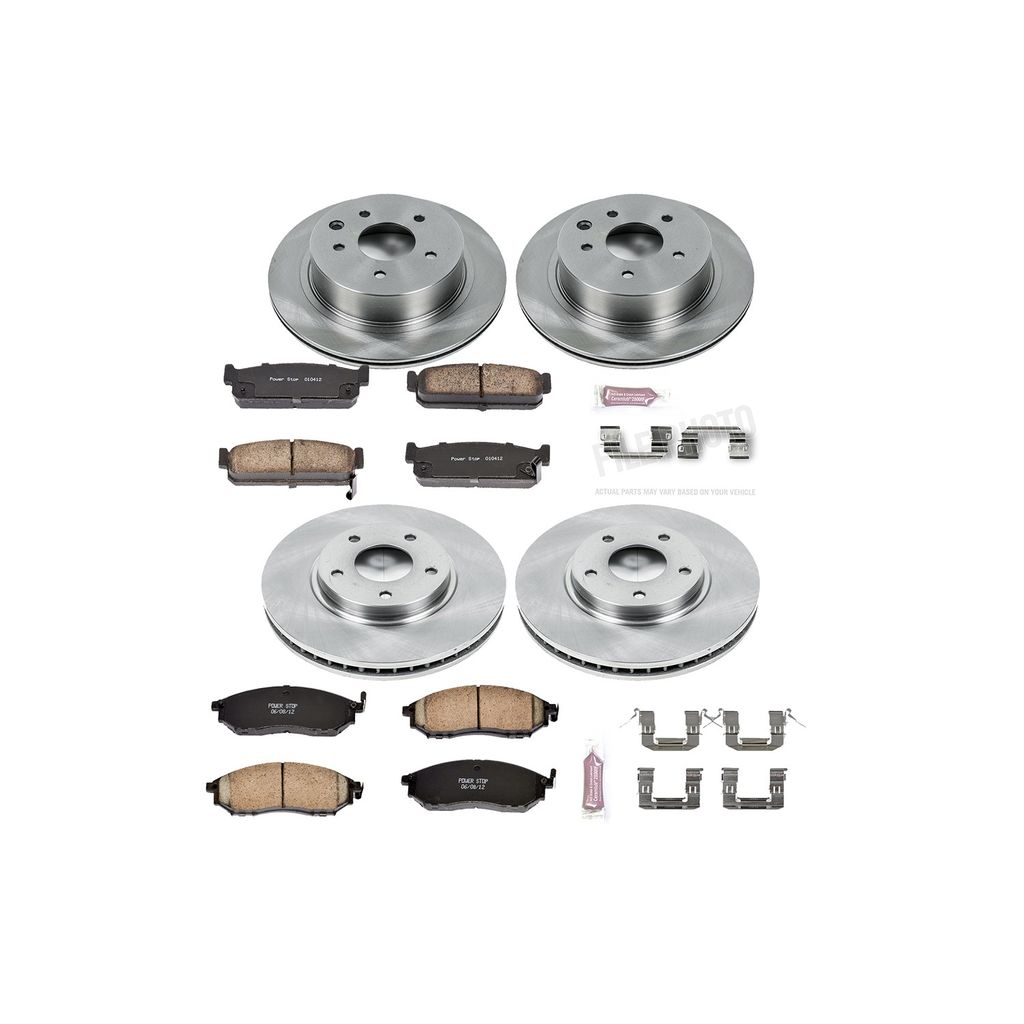 PowerStop KOE4313 - OE Stock Replacement Brake Pad and Rotor Kit