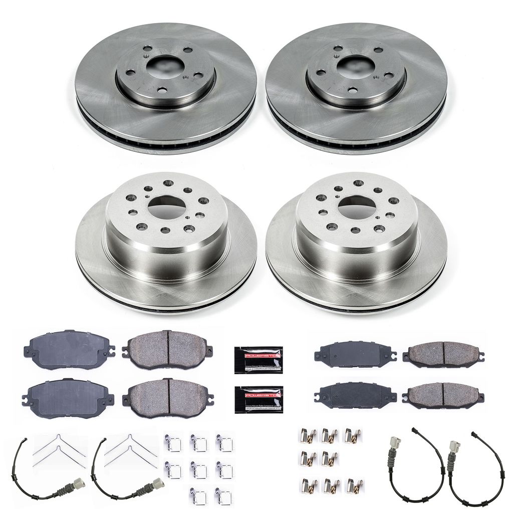 PowerStop KOE4335 - OE Stock Replacement Brake Pad and Rotor Kit