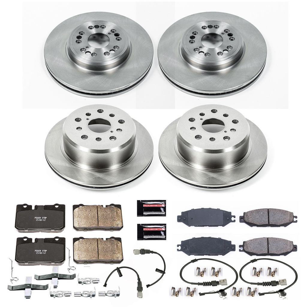 PowerStop KOE4337 - OE Stock Replacement Brake Pad and Rotor Kit
