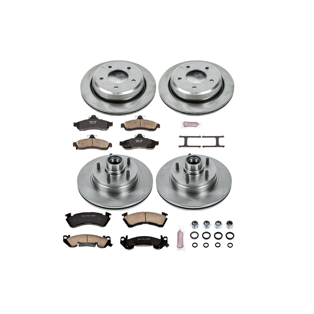 PowerStop KOE4338 - OE Stock Replacement Brake Pad and Rotor Kit