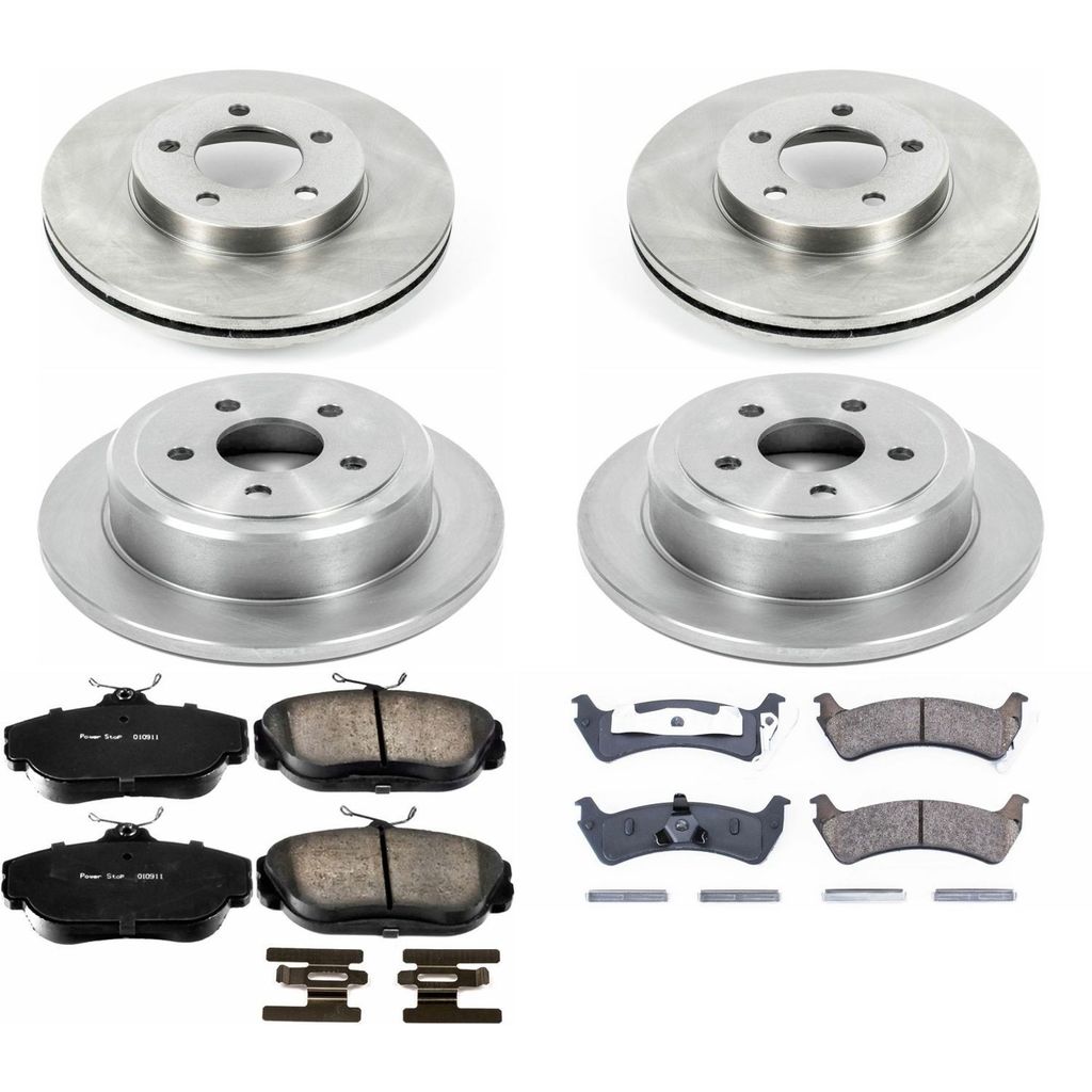 PowerStop KOE4354 - OE Stock Replacement Brake Pad and Rotor Kit