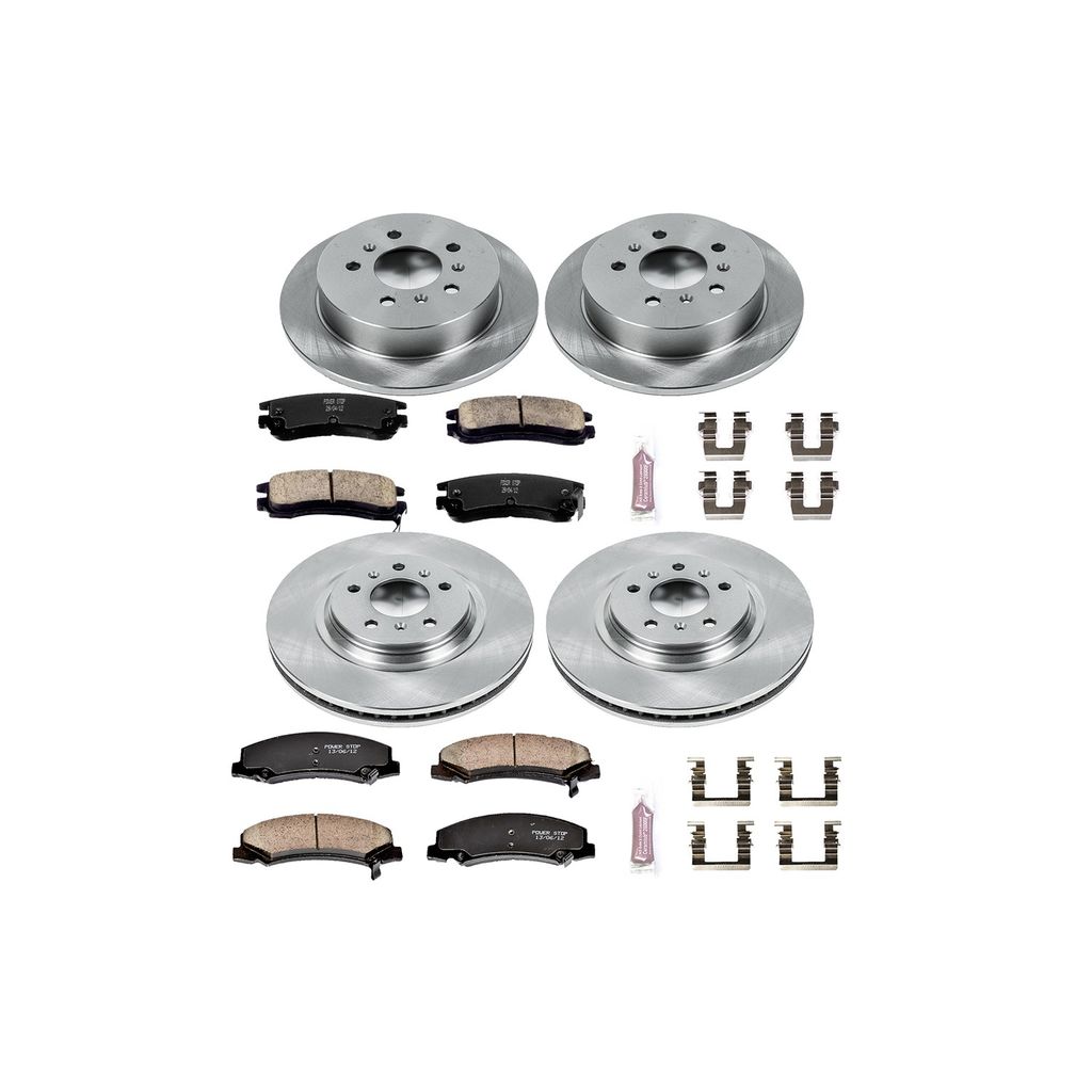 PowerStop KOE4377 - OE Stock Replacement Brake Pad and Rotor Kit
