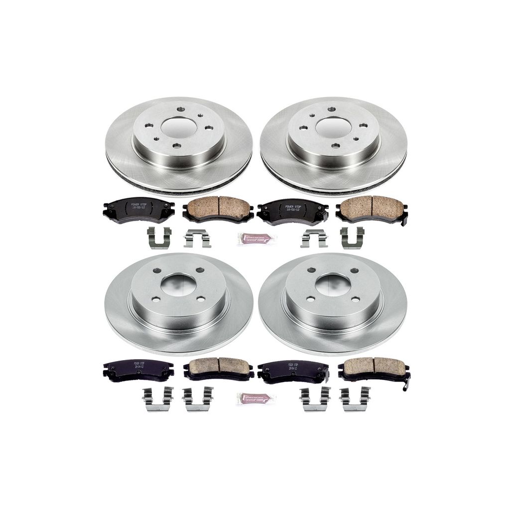 PowerStop KOE4378 - OE Stock Replacement Brake Pad and Rotor Kit
