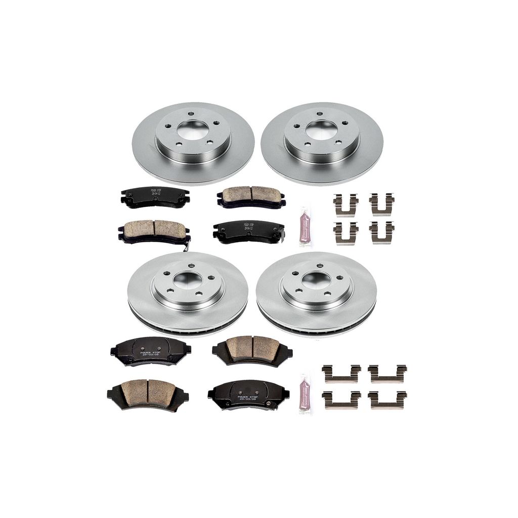 PowerStop KOE4379 - OE Stock Replacement Brake Pad and Rotor Kit