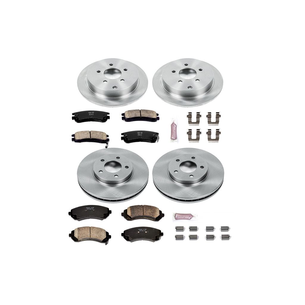 PowerStop KOE4383 - OE Stock Replacement Brake Pad and Rotor Kit