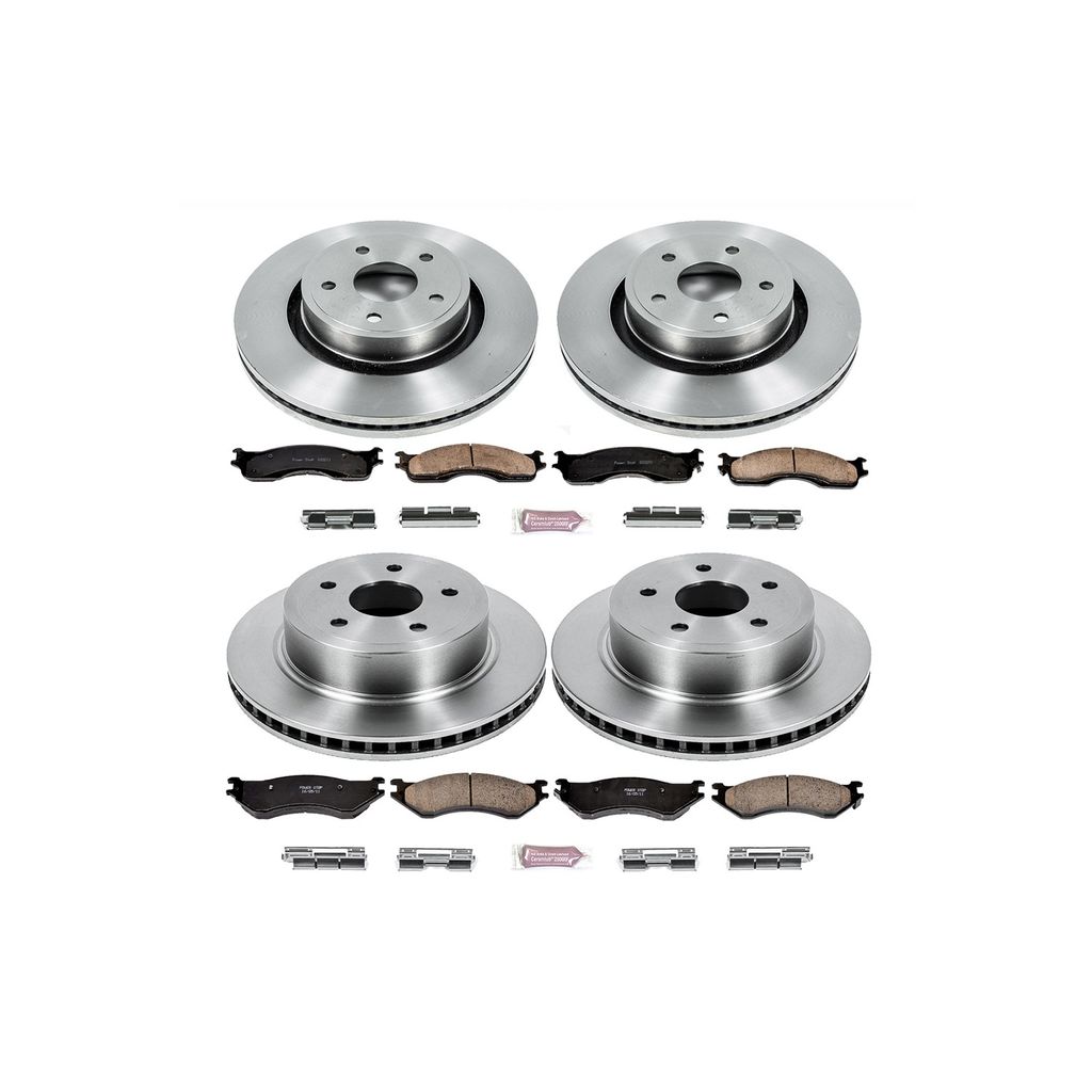 PowerStop KOE4385 - OE Stock Replacement Brake Pad and Rotor Kit