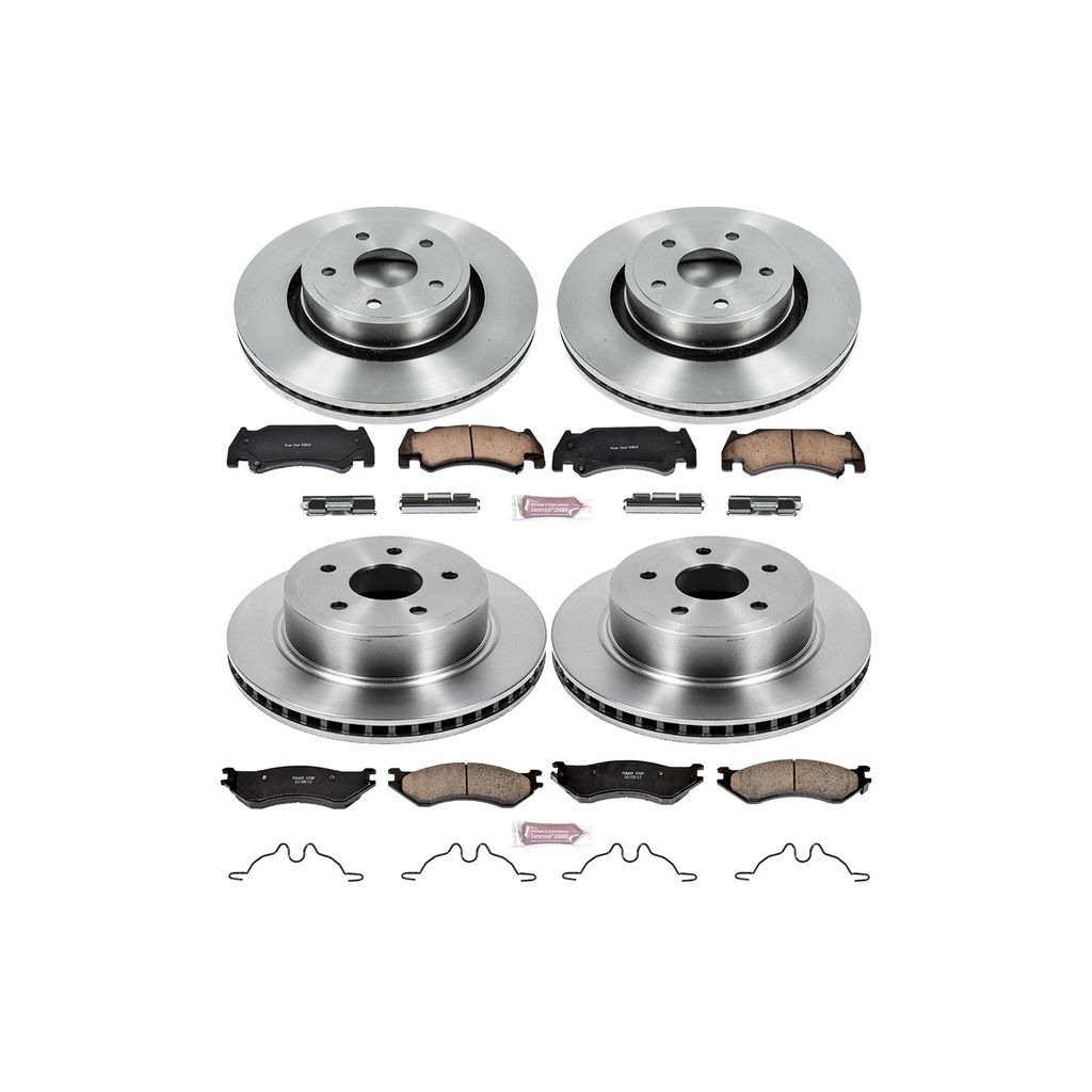 PowerStop KOE4386 - OE Stock Replacement Brake Pad and Rotor Kit