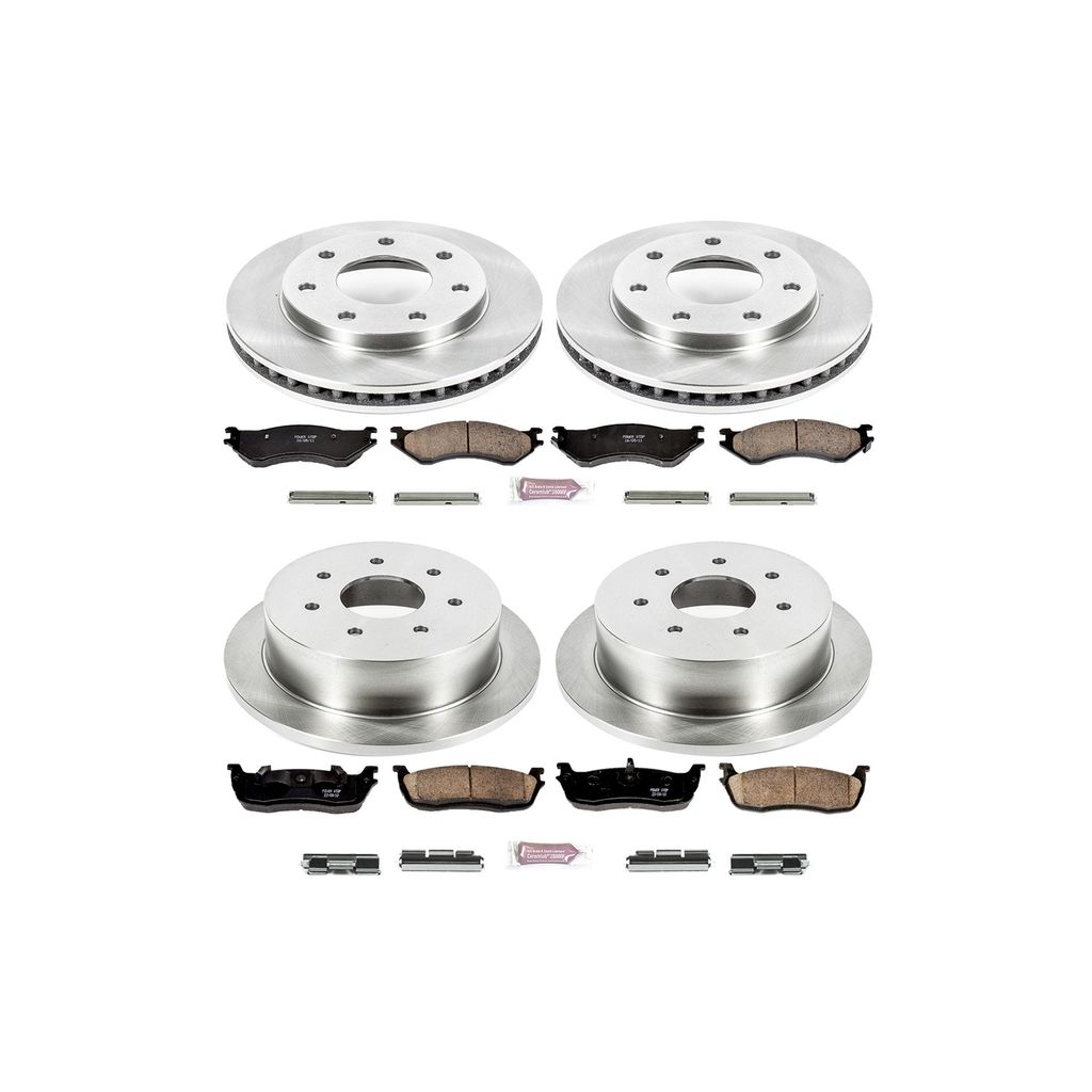 PowerStop KOE4391 - OE Stock Replacement Brake Pad and Rotor Kit