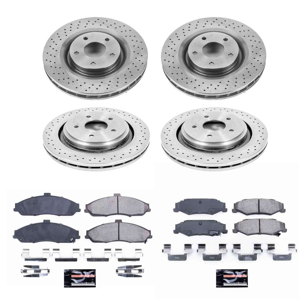 PowerStop KOE4400 - OE Stock Replacement Brake Pad and Rotor Kit