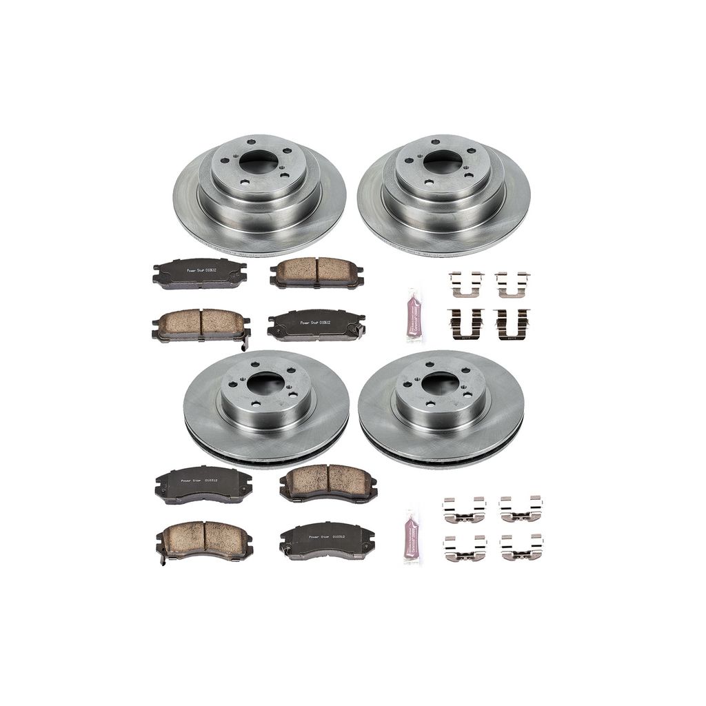 PowerStop KOE444 - OE Stock Replacement Brake Pad and Rotor Kit
